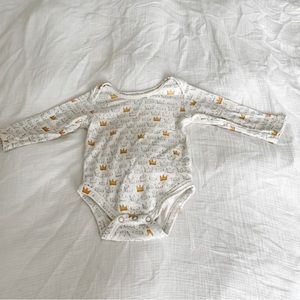 4/$20 Prince Crown Bodysuit | Indigo Baby | 3-6 months